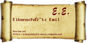 Eibenschütz Emil névjegykártya